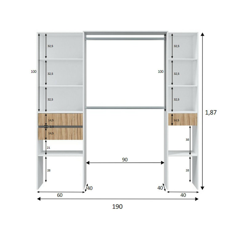 Manifactured Wood Wardrobe