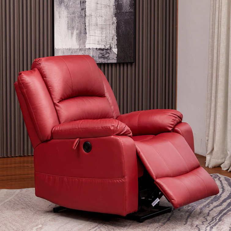 JULY'S SONG Vegan Leather Power Reclining Heated Massage Chair