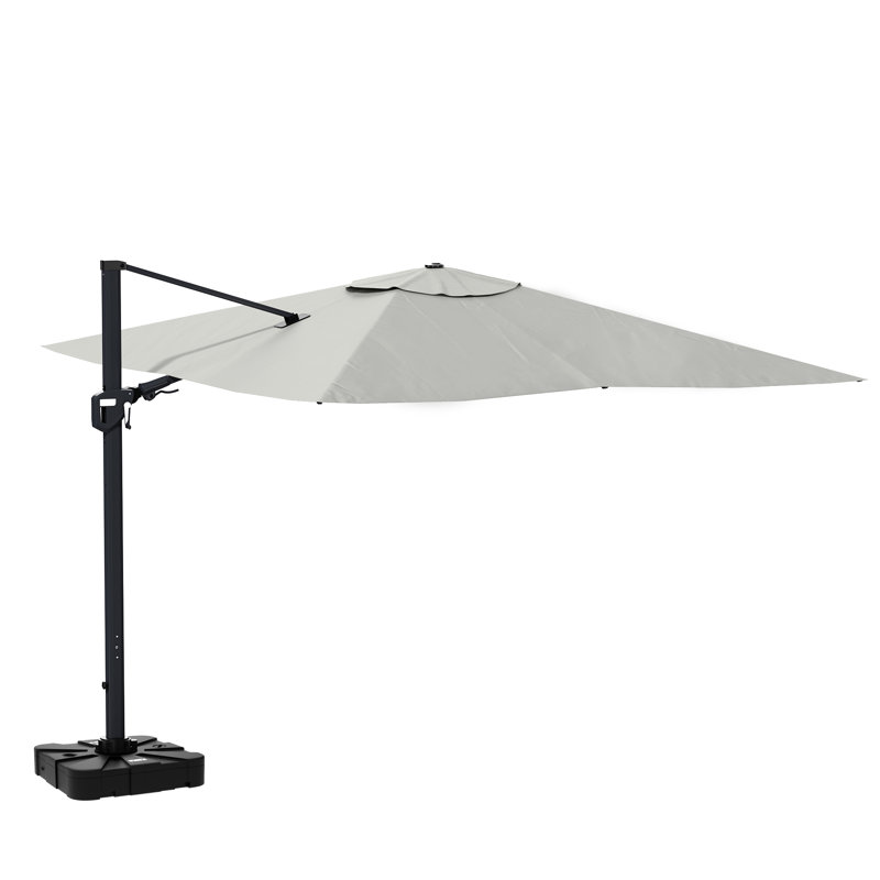 Chasteline 130" Square Cantilever Umbrella, Grey