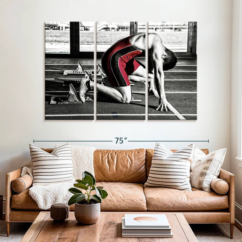 Sireci Athlete On Starting Line, 42" H x 65" W