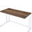 Tyrese Walnut & White Finish Rectangular Writing Desk With Built-In Usb Port And Open Base Design, For Modern Home Offices.-87859754