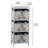 3 Drawer Wooden Cabinet with Wicker Storage Baskets and Tan Teddy Bear Design for Home Organization