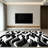1PC black white gray wavy stripe area rugs for Living Room, Soft, All seasons, Easy-maintain, Washable Indoor mat, Farmhouse suitable for dining room, bedroom, entryway, kitchen, patio, Home Decor, Outdoor Decor.-1039248416