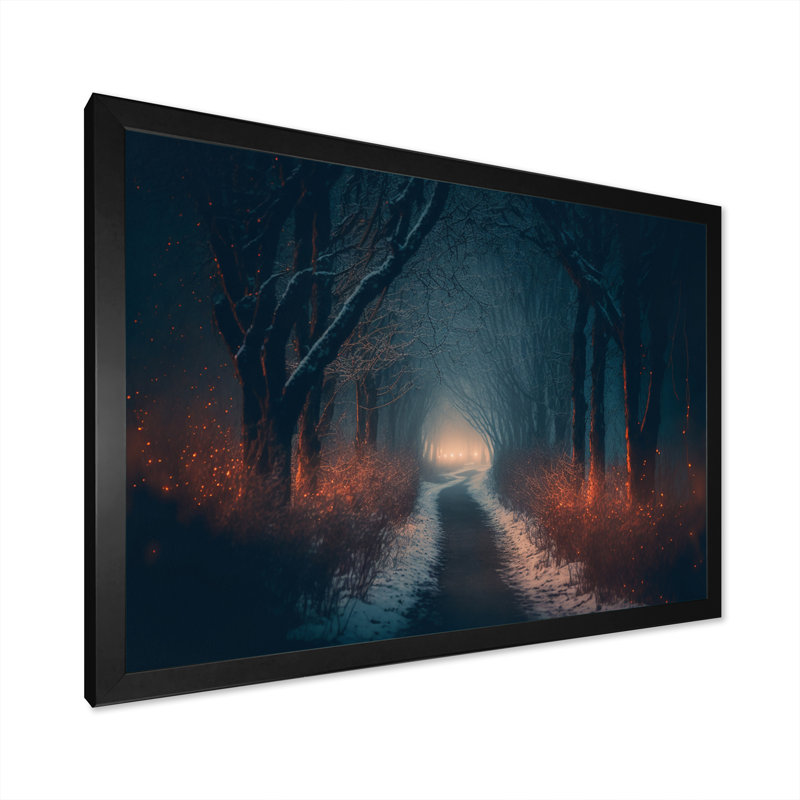 Wintercalm pendant la forêt Winter Time III - reproduction sur toile, Toile avec cadre photo noir, H 12 po x l 20 po x P 1 po