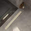 Drain de douche linéaire avec grille Quadrato, drain de plancher rectangulaire en acier inoxydable 304, avec pieds de nivellement, crépine