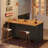 3-tier Home Bar Table With Storage, 55" Modern Counter Height Pub Table For Kitchen Living Room Bistro-1512915457