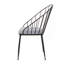 Marlowe Upholstered Metal Windsor Back Side Chair in Black