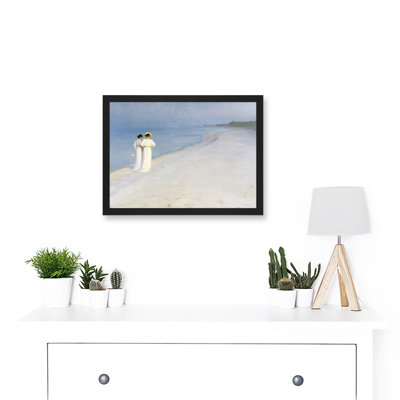 Summer Evening Walking Skagens Beach by PS Kroyer - Single Picture Frame Painting