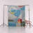Blue-Themed Multi-Colored Geometric Shape Patterned Creative Modern Decorative Rug-1857766270