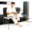 Table basse, table basse rectangulaire en acrylique 39 po, transparent-125534950