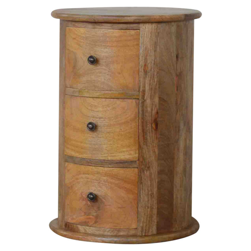 Solid Wood Round Accent Chest