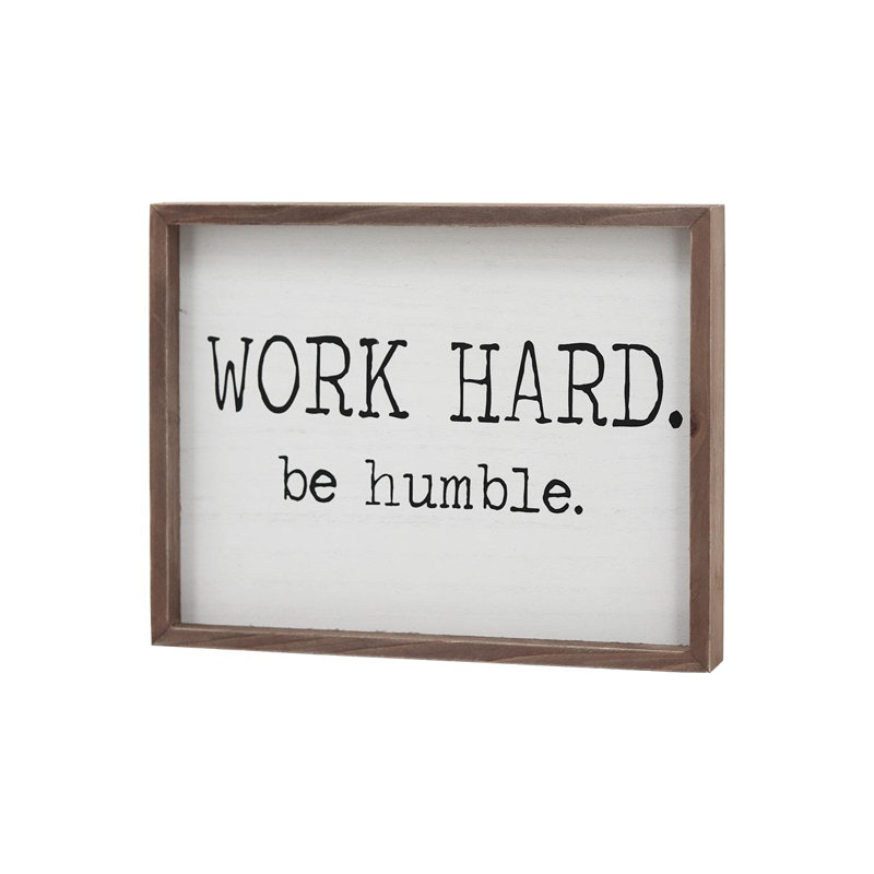 Décoration murale « travail hard be »