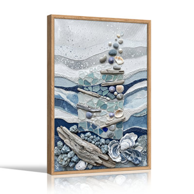 Ocean Waves Canvas Wall Art Oil Painting Print Set Of 1
