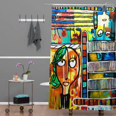 Rideau de douche simple avec chaises musicales