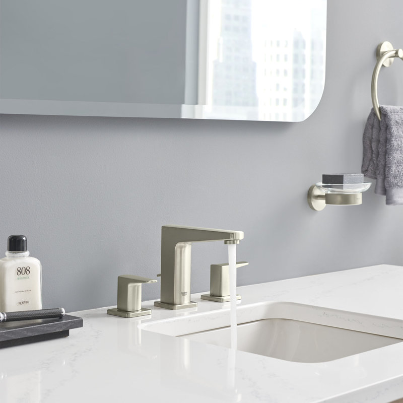 Tallinn Widespread Bathroom Faucet, Brushed Nickel