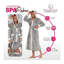 Peignoir en molleton mi-mollet avec poches et capuche-86138807-85001784