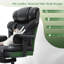 Chaise de bureau de 28,7 po de profondeur avec dossier haut, repose-pieds et accoudoirs, chaise de jeu large avec support lombaire pour le bureau personnel-379896406