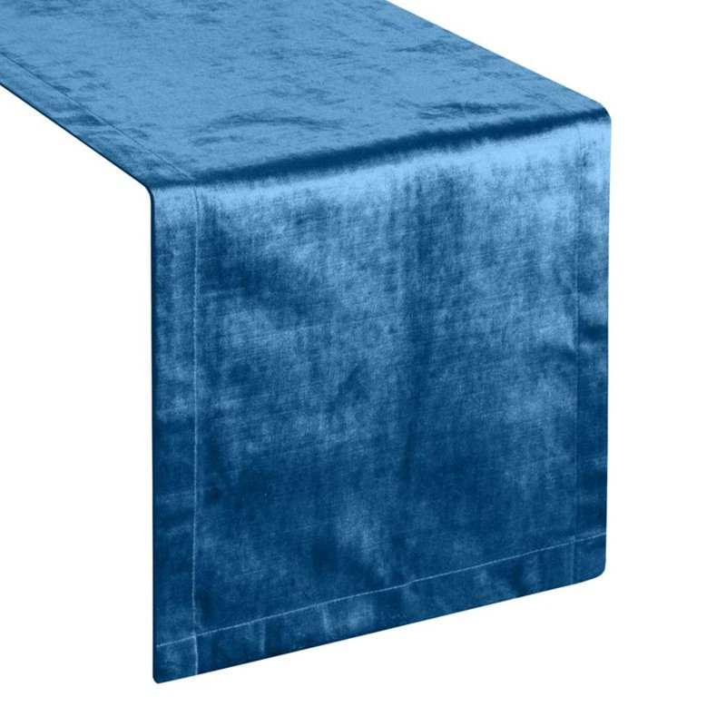 Solid Colour Table Runner, Blue, 35cm W x 180cm L