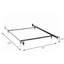 Base de lit convertible en métal avec support renforcé