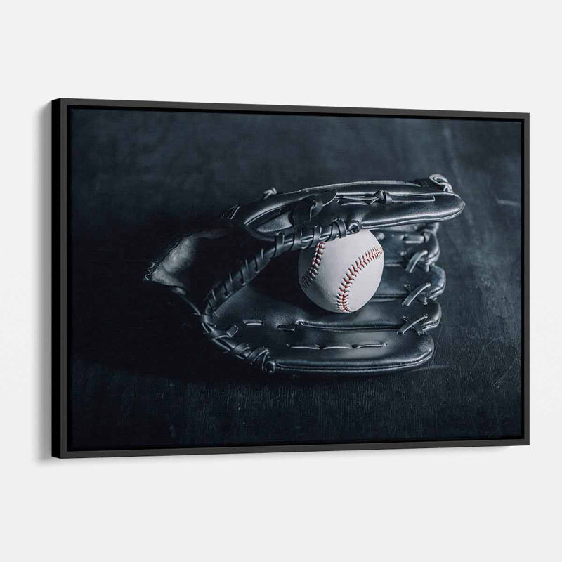 " Black Baseball ", Black Framed, 30" H x 40" W