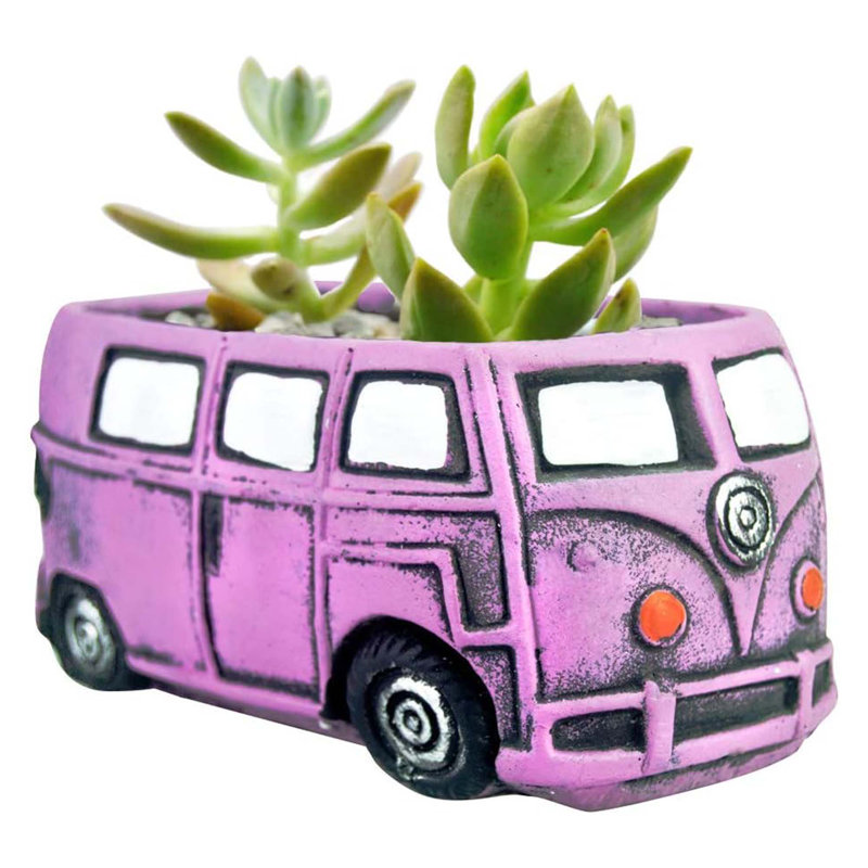 Small Succulent Planter Pots With Drainage Hole, Purple
