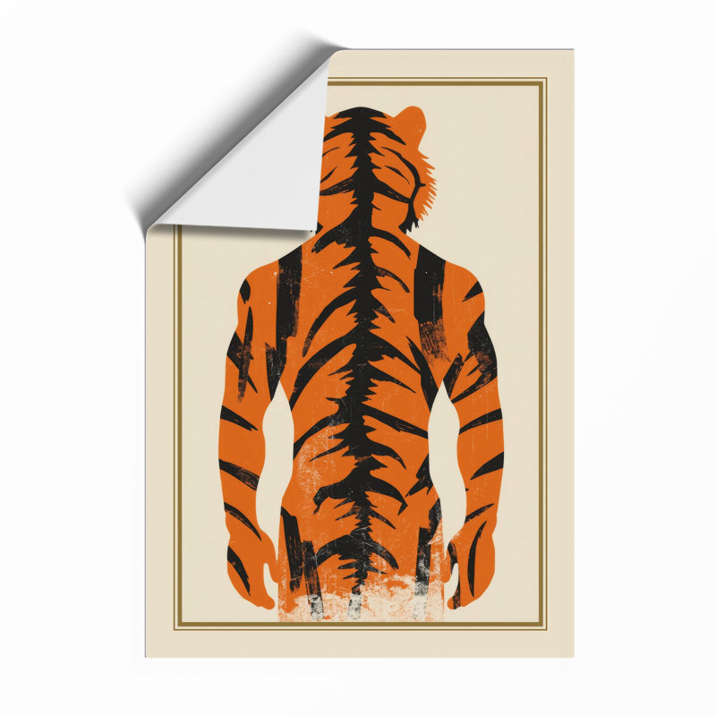 Tiger Stripe Figure Eclectic - Framed Print, A3 - 42.0 x 29.7 cm, Unframed
