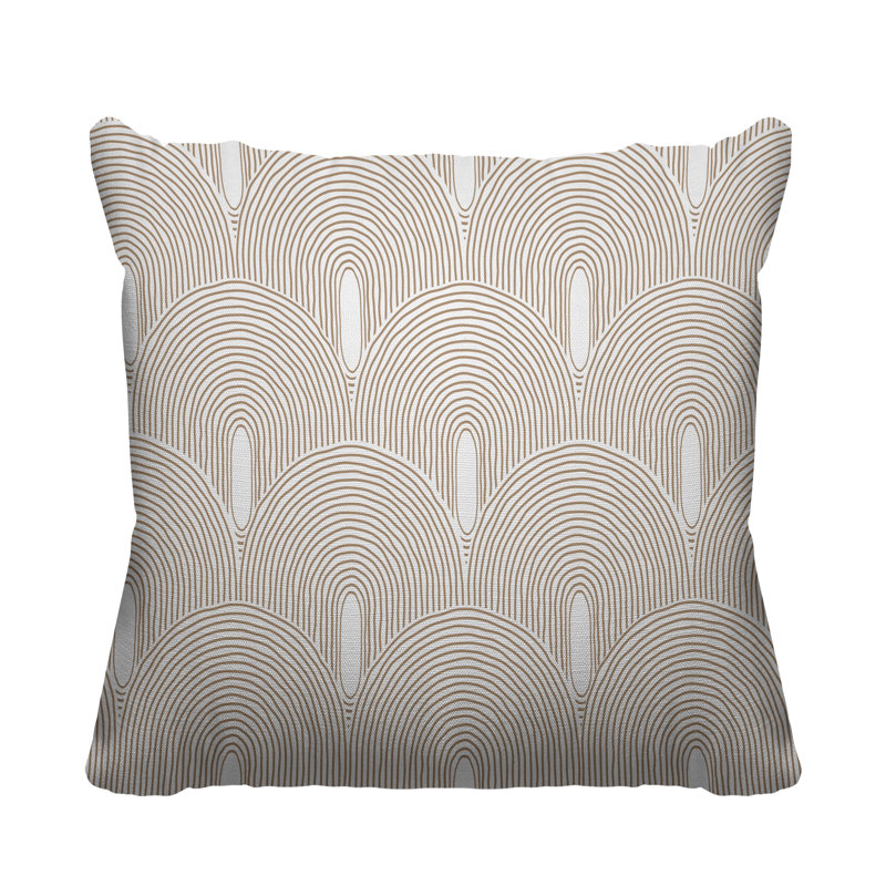 Limpo Starburst Indoor/Outdoor Throw Pillow, 20"H x 20"W, Beige, Square