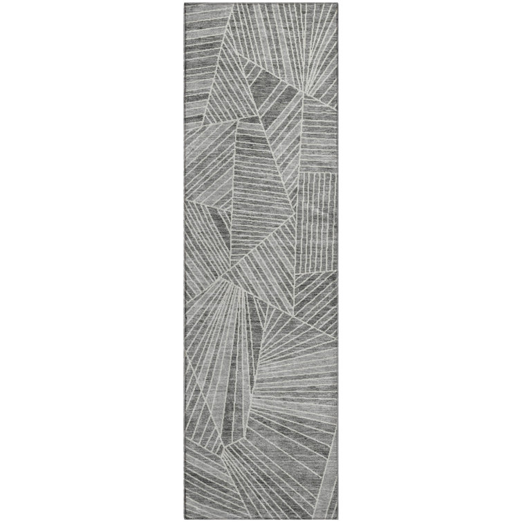 Premium Machine Washable Prisco Gray Rug