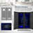 24" Silver Beverage Refrigerator with French Doors 150-Can Capacity, Built-in or Freestanding Beer and Drink Cooler