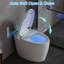Toilette intelligente avec couvercle et siège automatiques, siège chauffant, fonction bidet, pression et température d'eau réglables, séchoir à air chaud, affichage à DEL et télécommande, idéal pour la maison, les hôtels, les appartements et plus encore