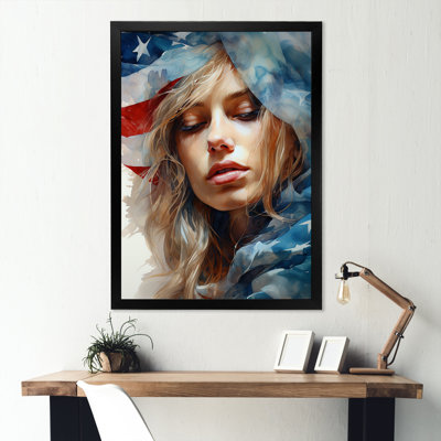 American Spirit Woman Us Flag I