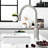 3 Hole Bridge Kitchen Faucet With Pull-Down, Brushed Nickel, 2 Handles, Stylish Design Nickel Pull Out , Holes Build