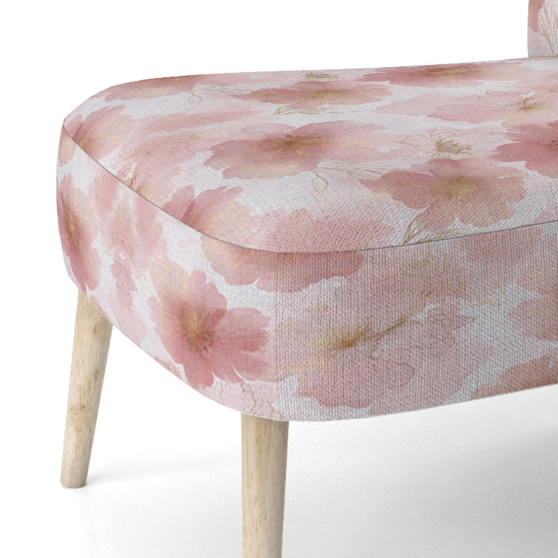 Chaise d'appoint florale - chaise d'appoint Whisper Pink, Chaise d'appoint sans accoudoirs