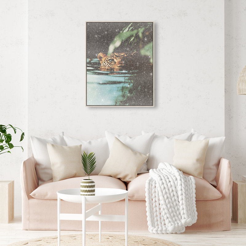 Jungle Watcher II Print by Oliver Gal, 21"H x 25"W, Silver Floater Frame