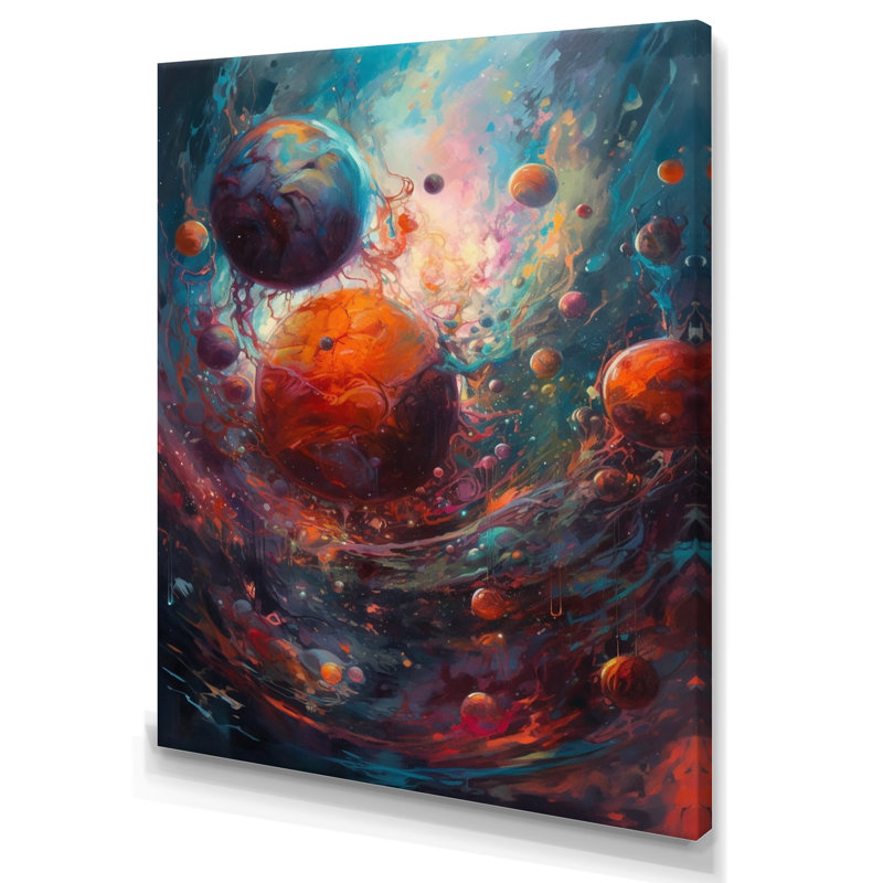 «Planets In The Universe I», reproduction sur toile, H 32 po x l 24 po x P 1 po