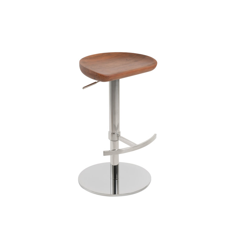 Cattelan Piston Half Footrest, Chrome, Brown