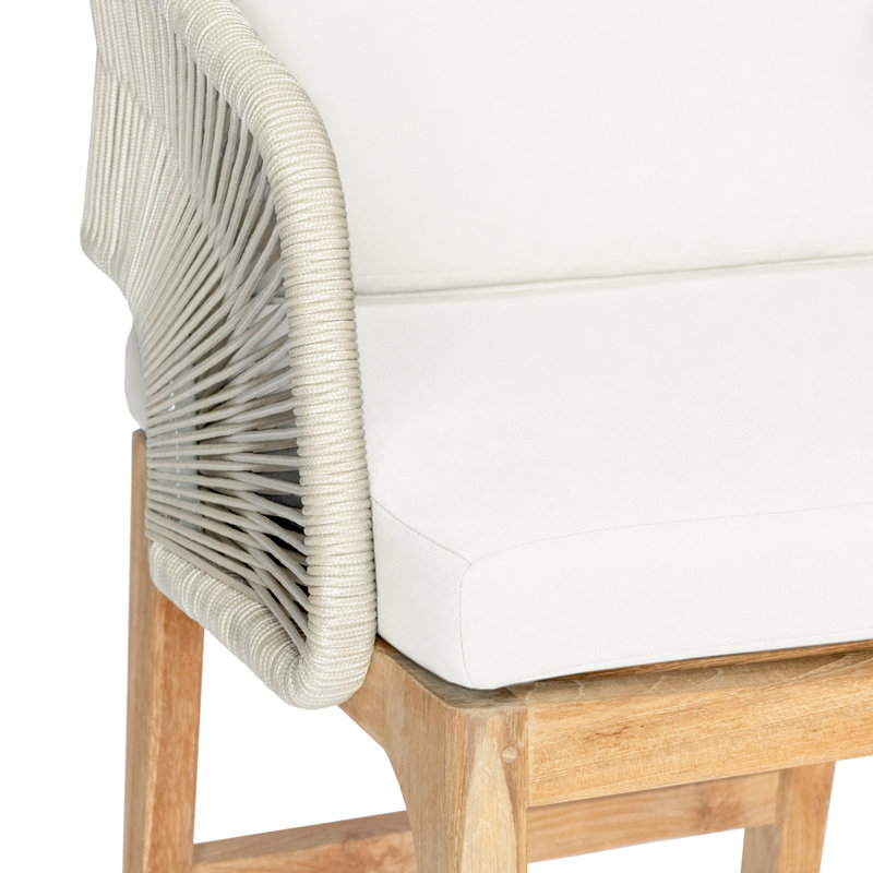 Amadora Outdoor Teak Bar Stool, Natural