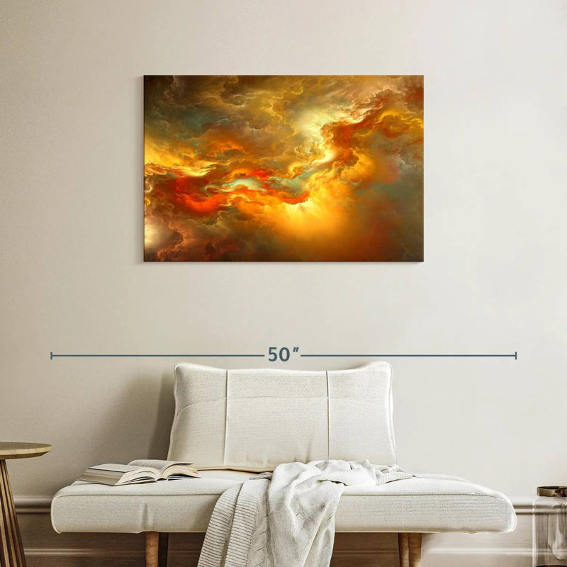 Avery Sunset Glow Abstract, 24" H x 36" W
