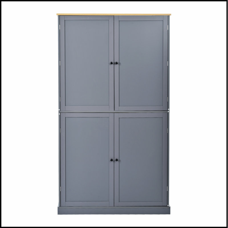 Durable Freestanding Kitchen Pantry with 2 Drawers and Adjustable Shelves for Ample Storage, Perfect for Organized Living