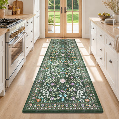 71"×24" Floral Anti-Fatigue Kitchen Mat
