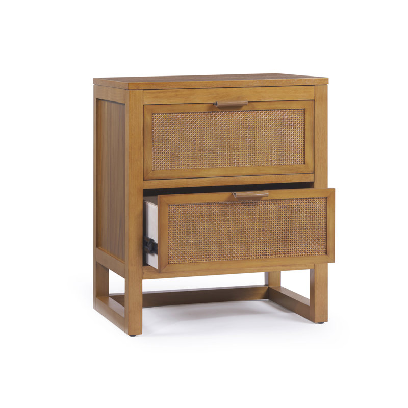 Solid Wood 51cm W 2 - Drawer Chest of Drawers, Brown
