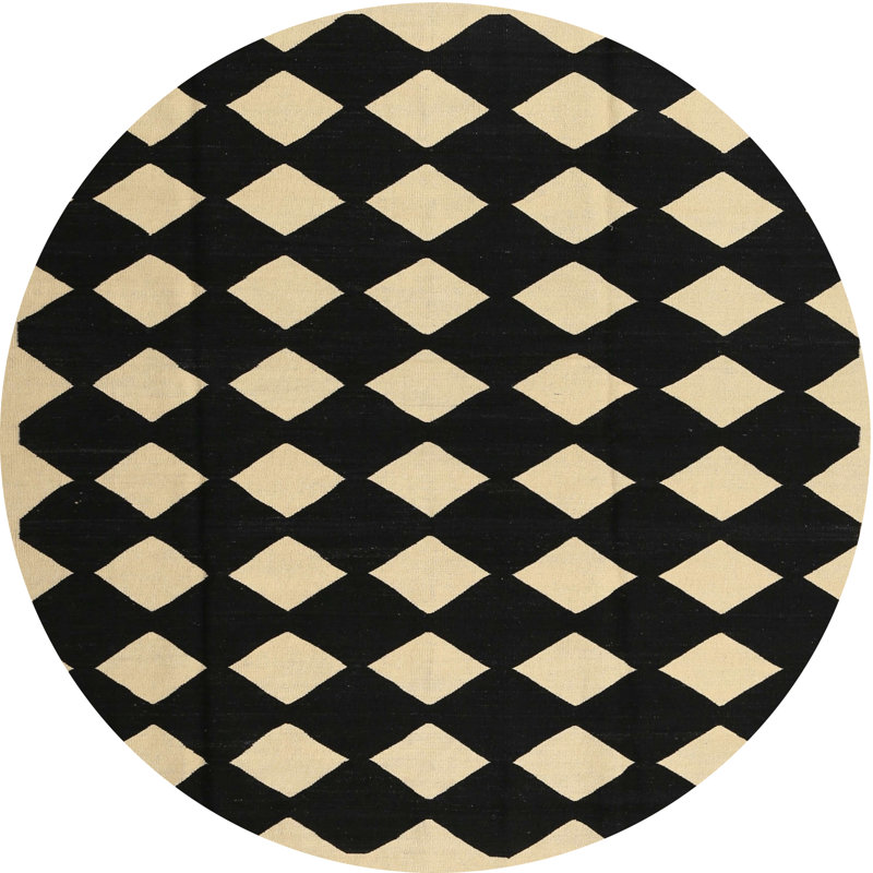 Geometric Indoor Rug, Round 7'
