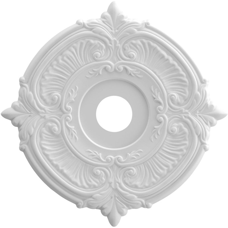 Attica Thermoformed PVC Ceiling Medallion, 22" H x 22" W x 1" D, White
