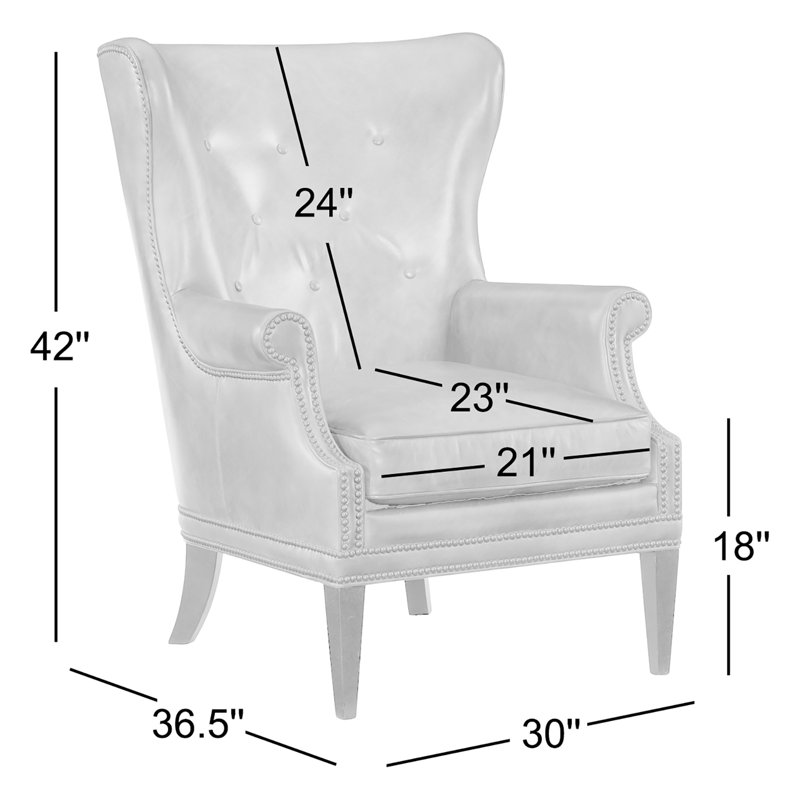 Maya Wingback Chair, Memento Event Dark Brown Genuine Leather