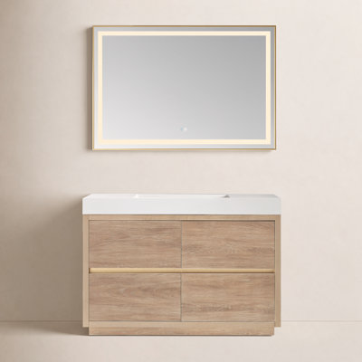 Beira 48'' Single Bathroom Vanity with Composite Top