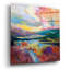 Art mural épique «Crimson Sky» par Silvia Vassileva, 36 po x 36 po