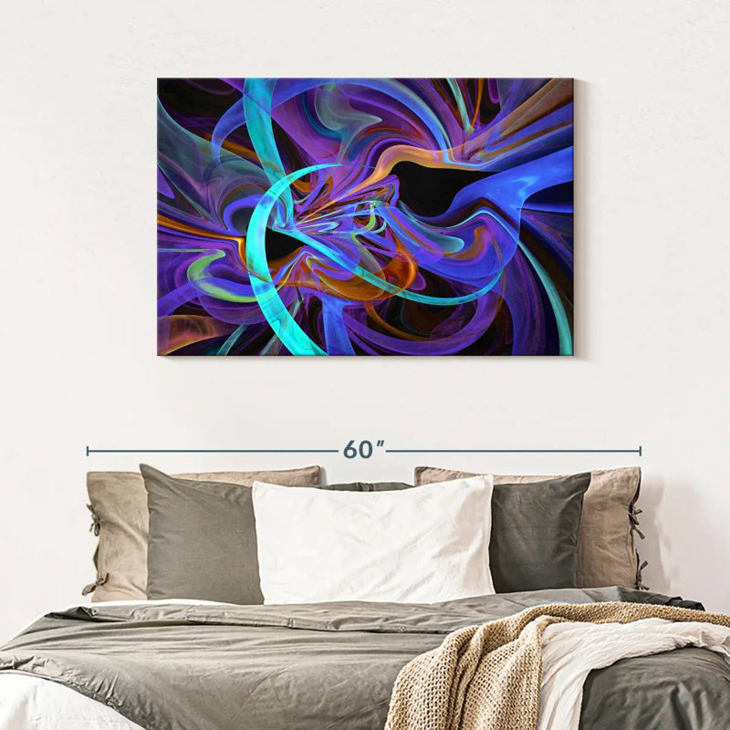 Avery Neon Vortex Abstract, 30" H x 45" W