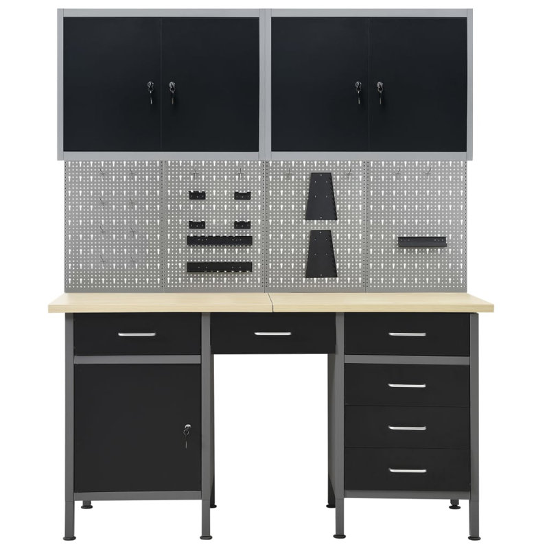 Vankirk 195.5cm W Metal Shelving Unit