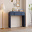 Console moderne avec 2 tiroirs de rangement, table d'entrée cannelée à silhouette arrondie-1093680234