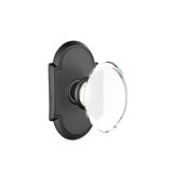 Emtek Passage Interior Mortise Set w/ #8 Rosette & Hampton Glass Knob (RH)